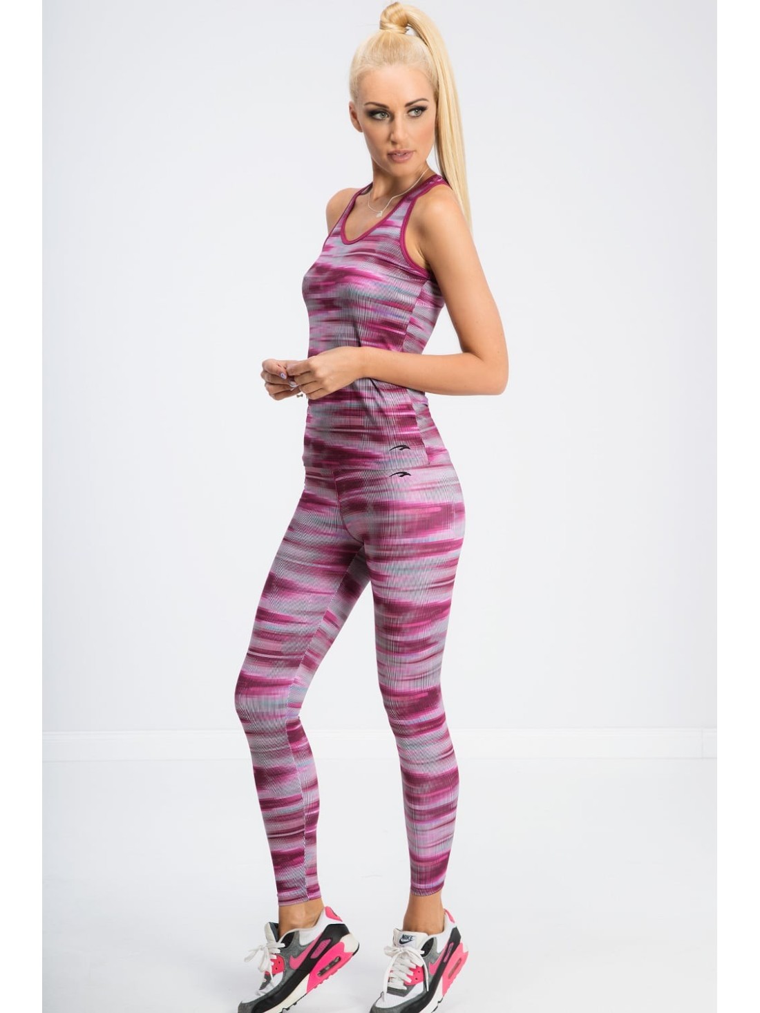 Amaranth gemusterte Leggings H001 - Online-Shop - Boutique